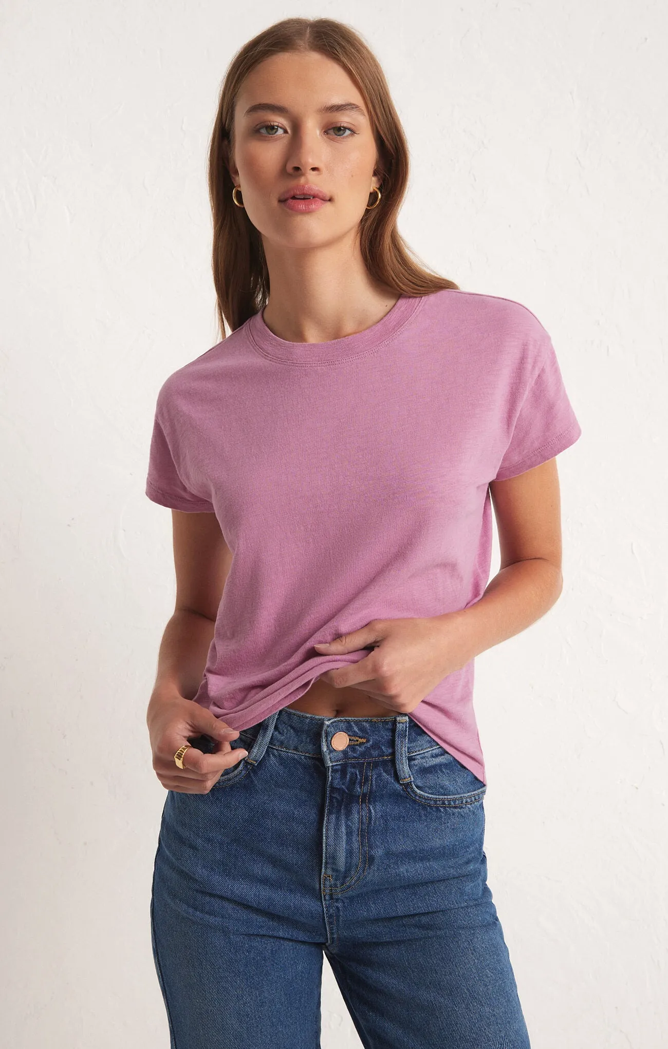 Modern Slub Tee Dusty Orchid