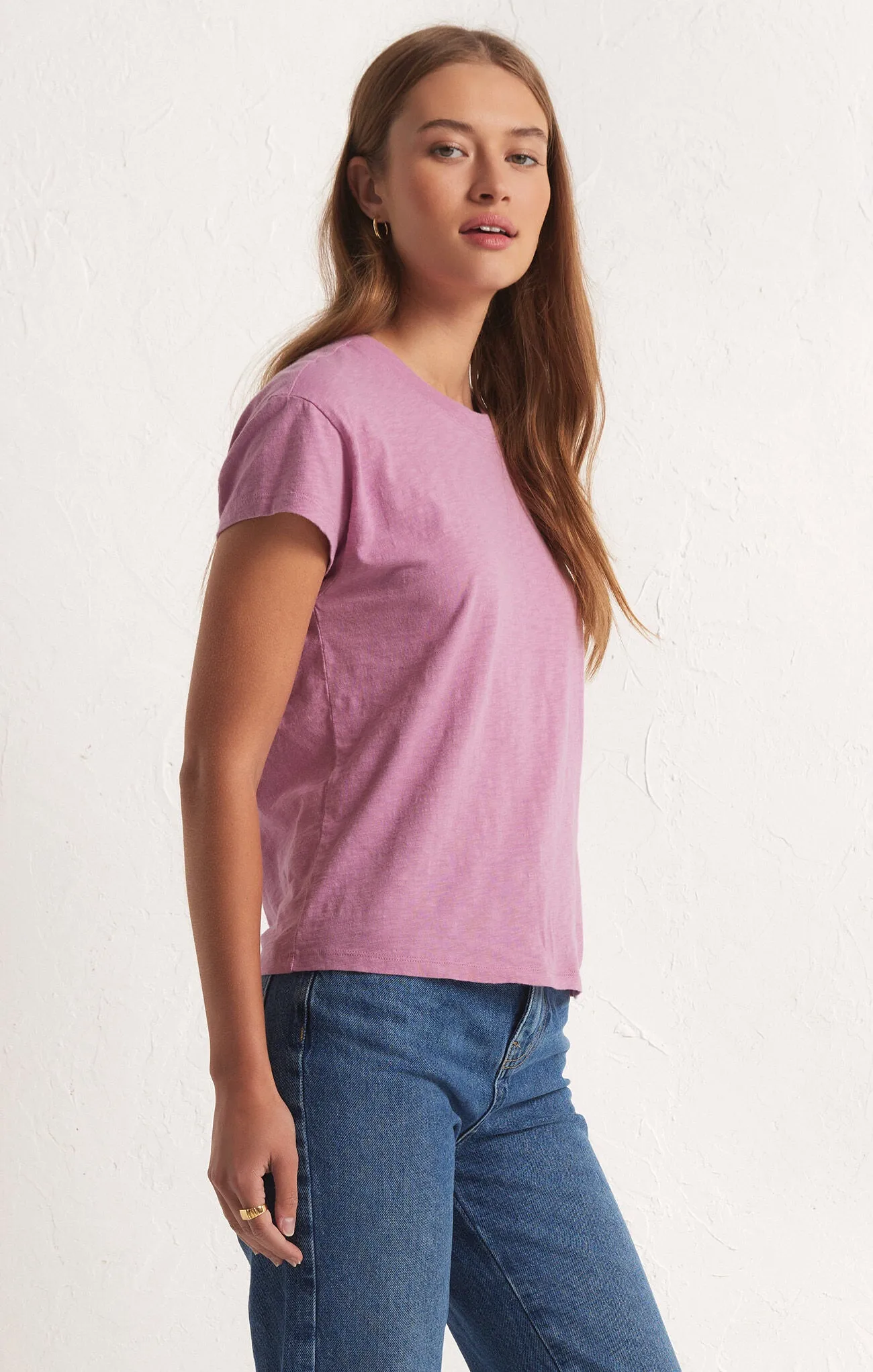 Modern Slub Tee Dusty Orchid