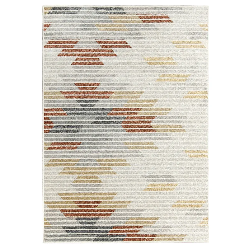 Modern Tribal Orange and Yellow Rug