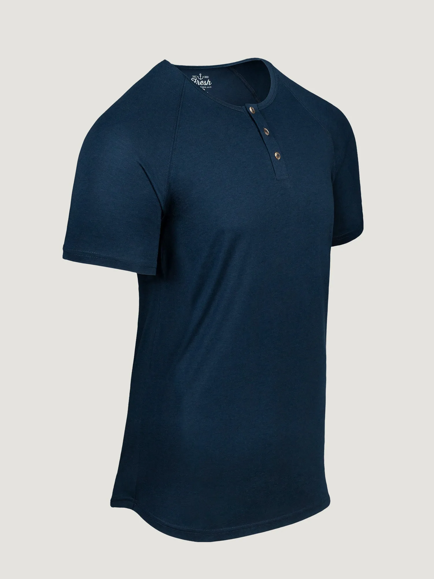 Navy Slim Fit Henley