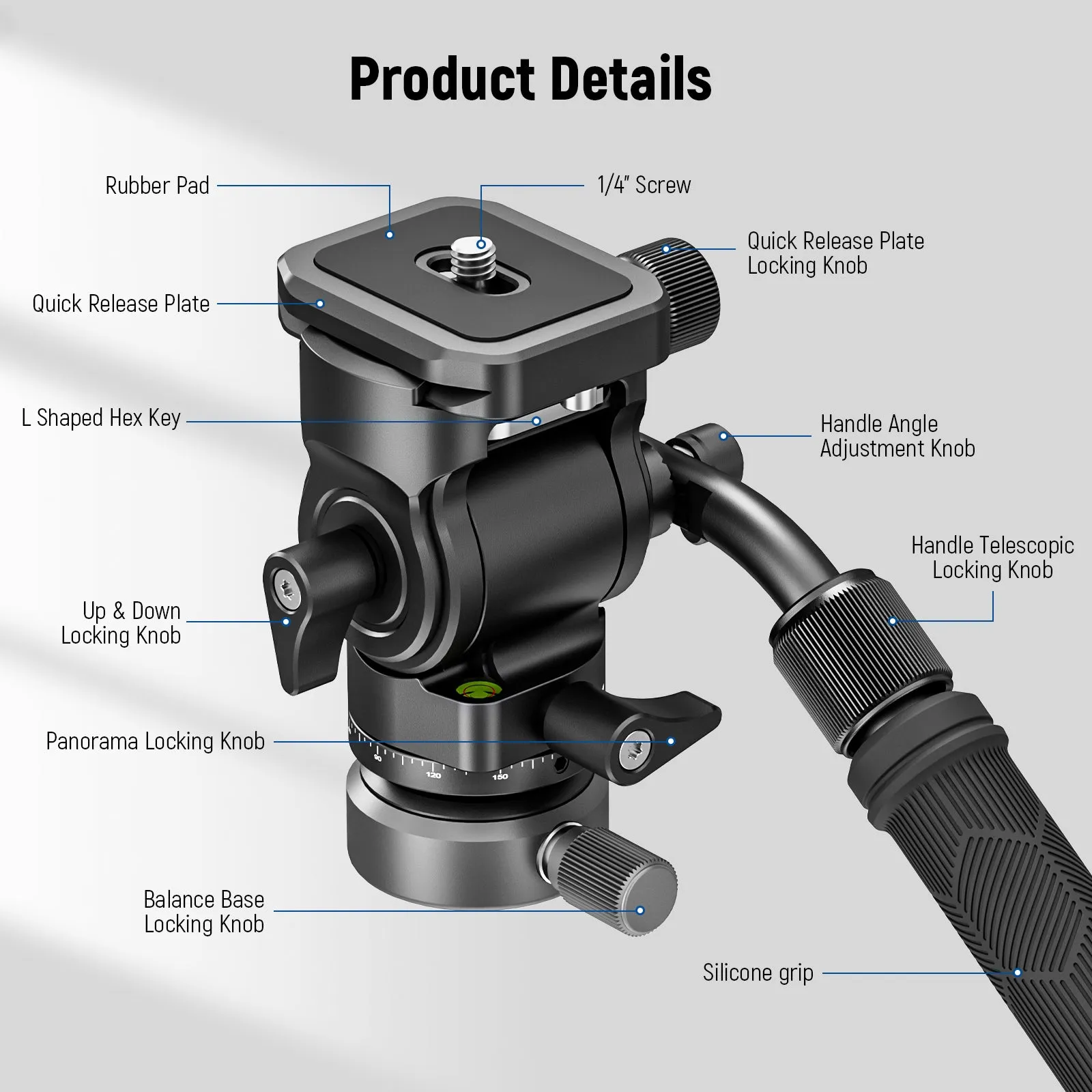 NEEWER GM27 Tripod Fluid Head