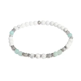 New Beginnings Howlite Amazonite and Labradorite Delicate Bracelet