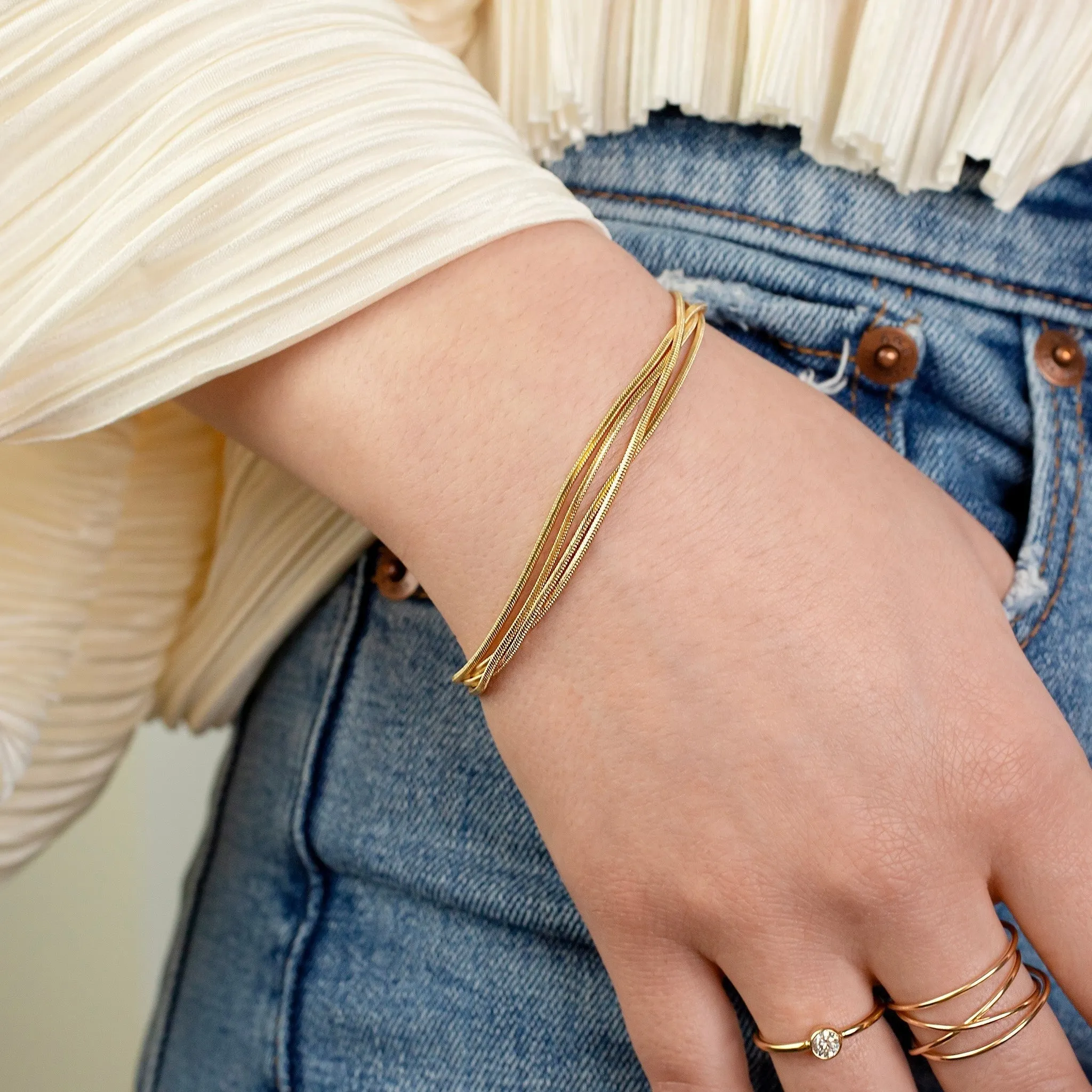 Palermo Layered Slinky Chain Bracelet