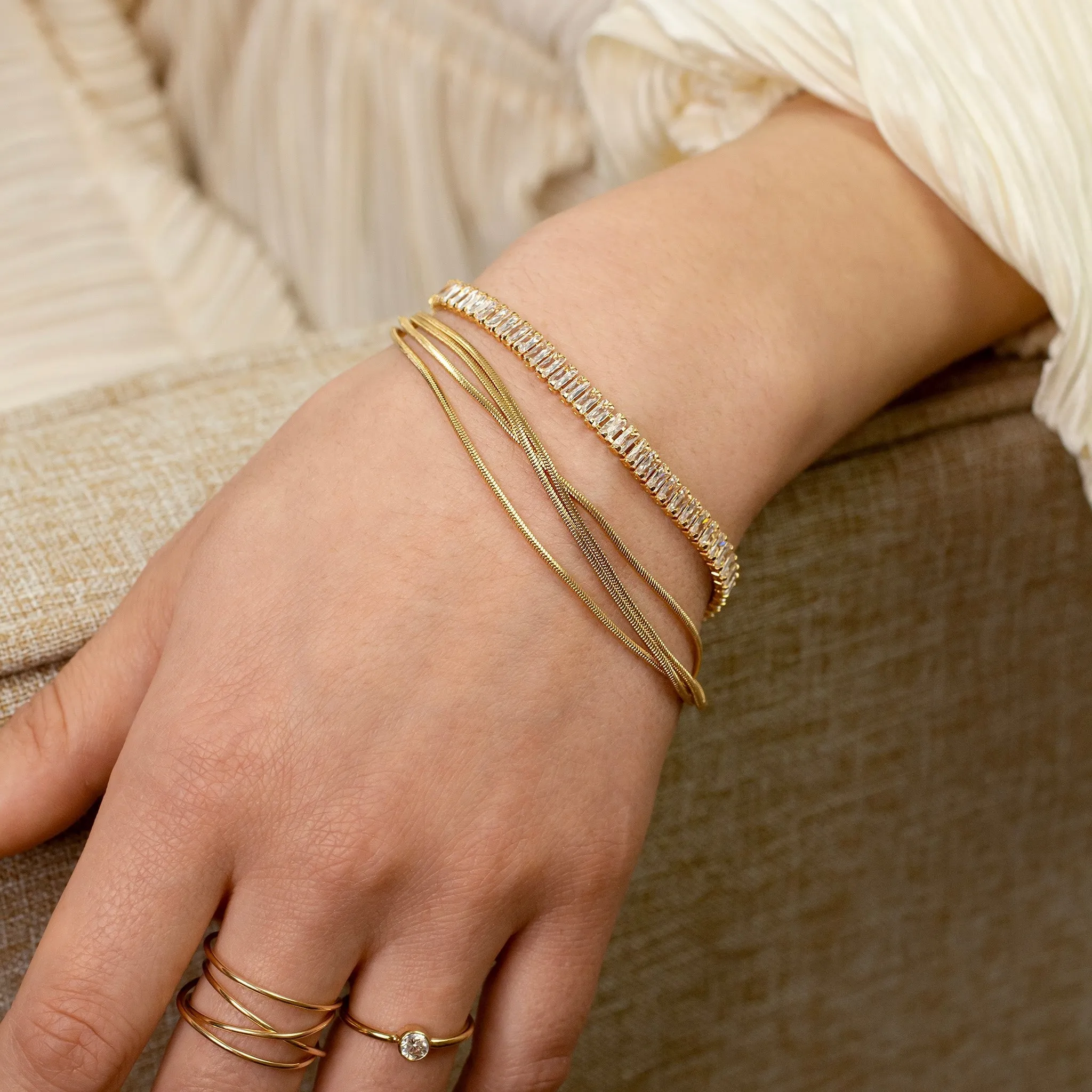 Palermo Layered Slinky Chain Bracelet