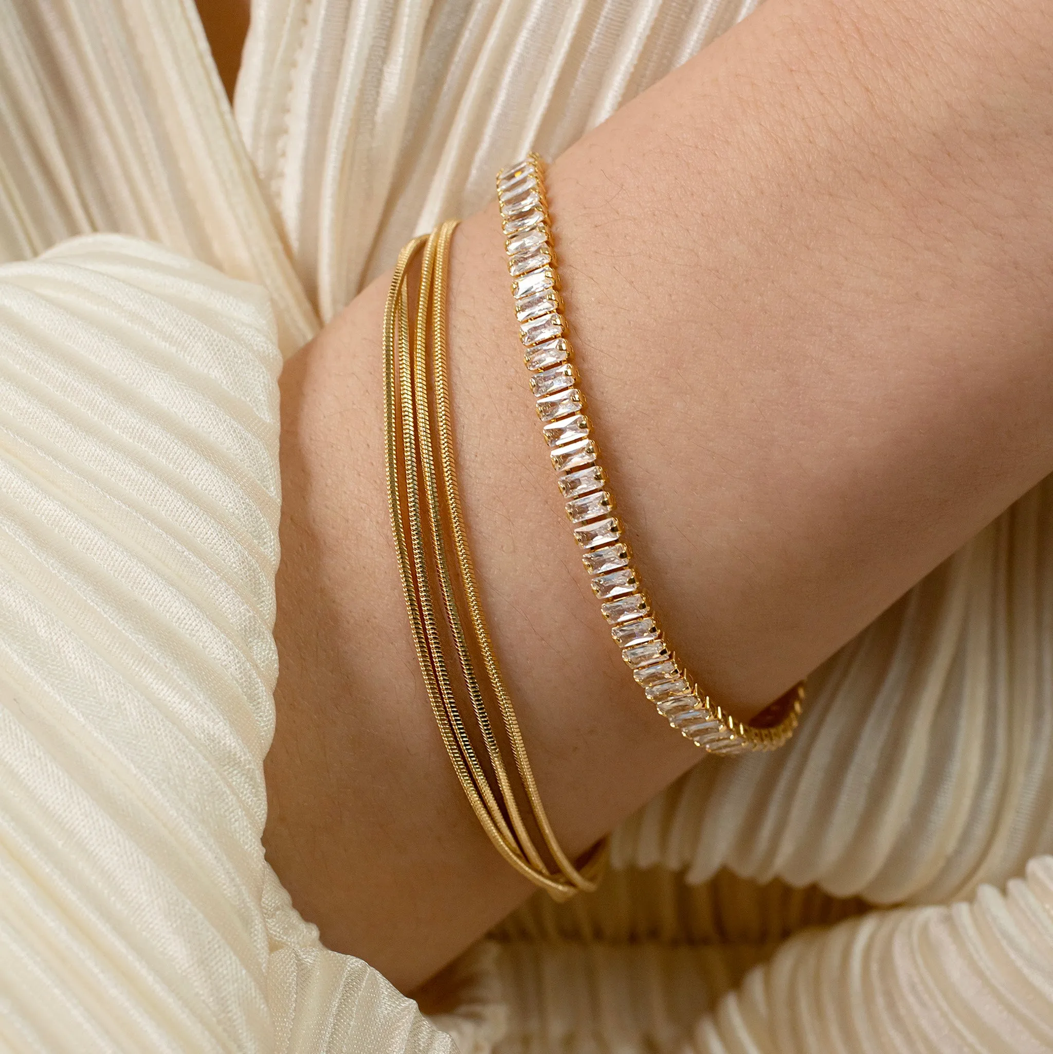 Palermo Layered Slinky Chain Bracelet