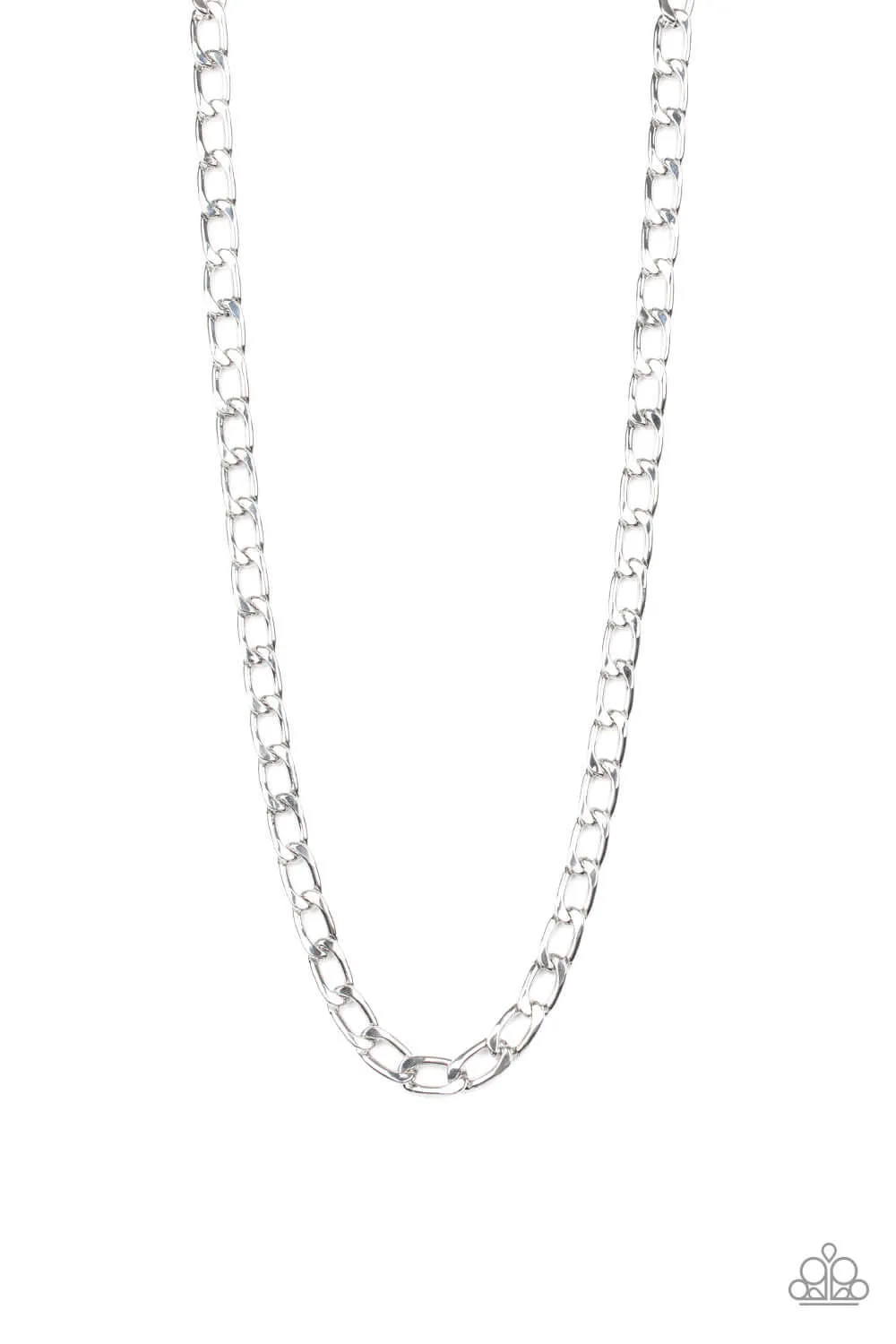 Paparazzi Accessories  - Big Win #N903 Peg- Silver Urban Necklace