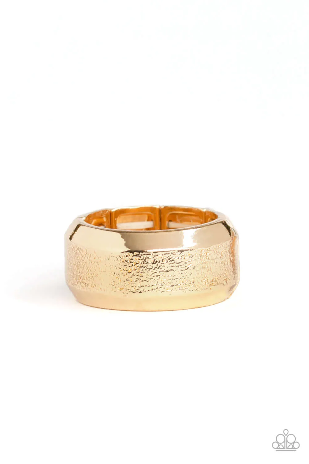 Paparazzi Accessories  - Checkmate #R724 - Gold Urban Ring