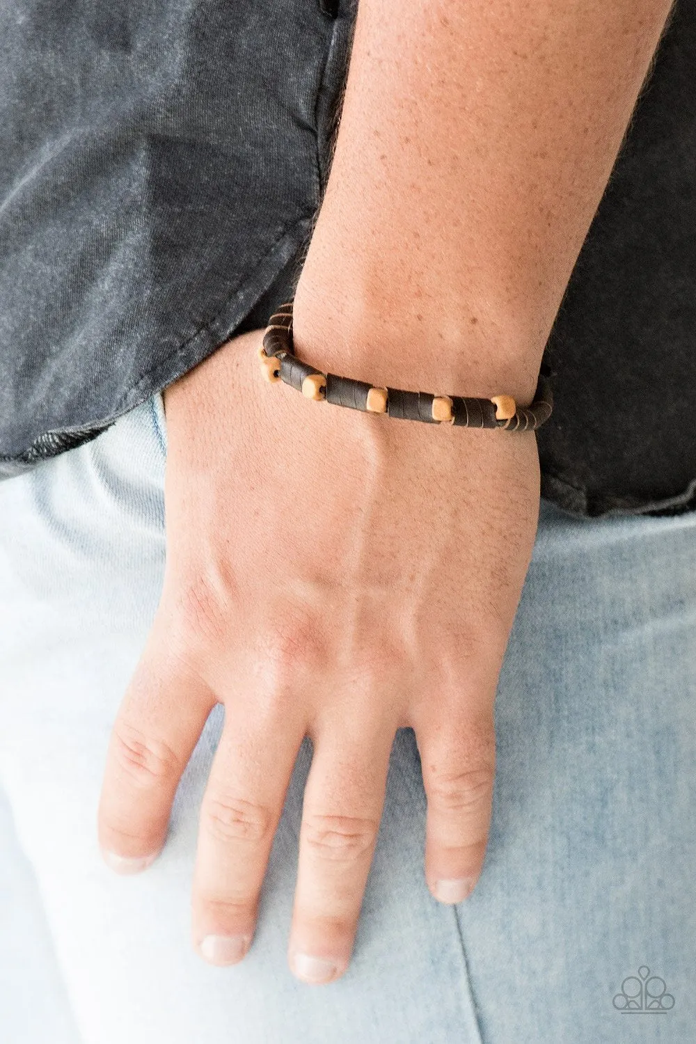 Paparazzi Backwoods Backpacker - Brown Urban Bracelet