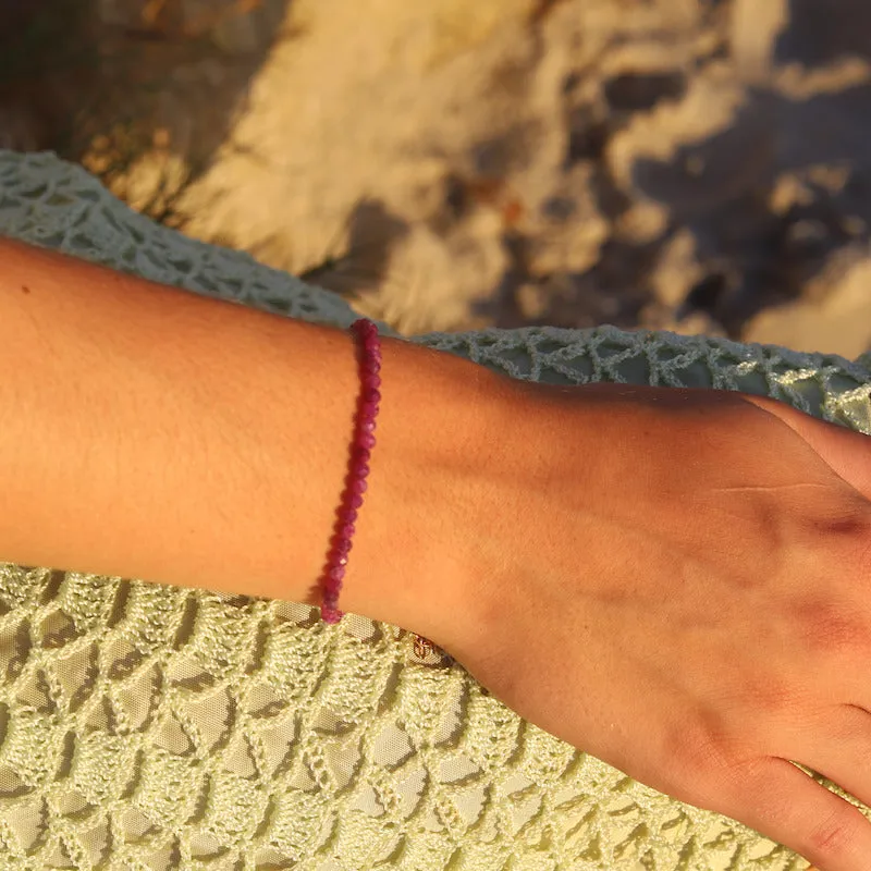 Raw Ruby Delicate Bracelet