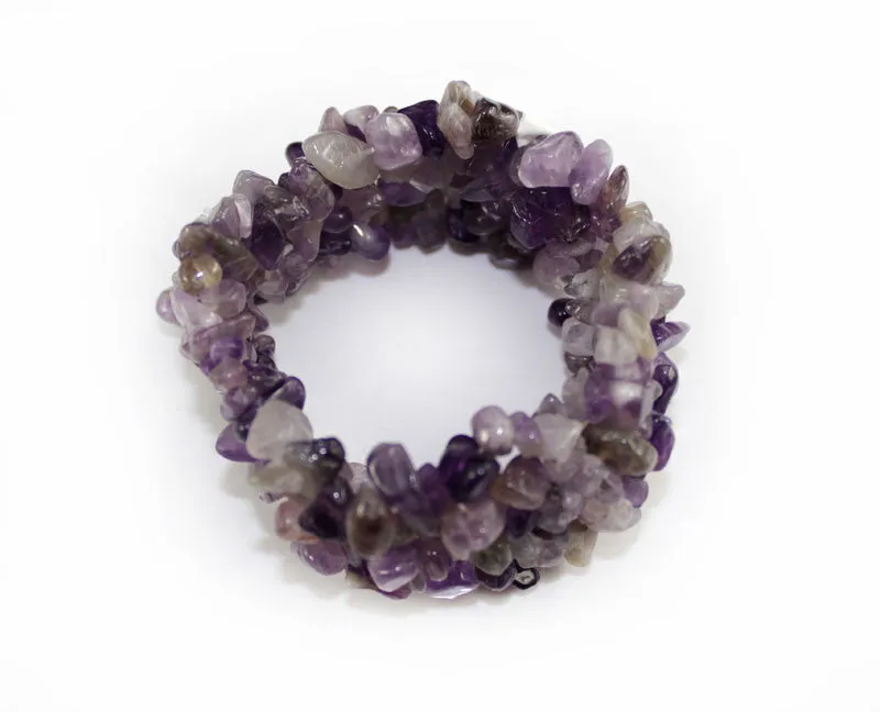 Real Natural Stone Purple Bracelet