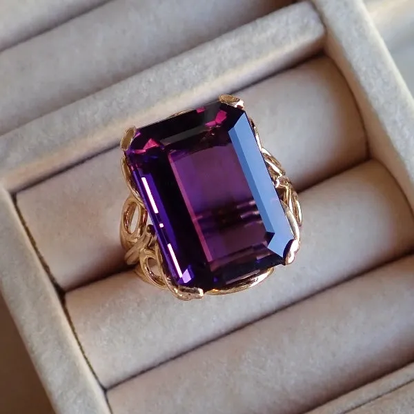 Retro Amethyst Ring