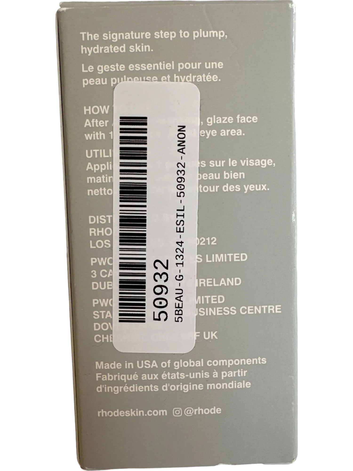 Rhode Gray Peptide Glazing Fluid Hydration Skincare