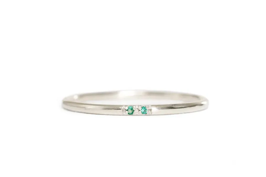 Slim Stacking Emerald Ring