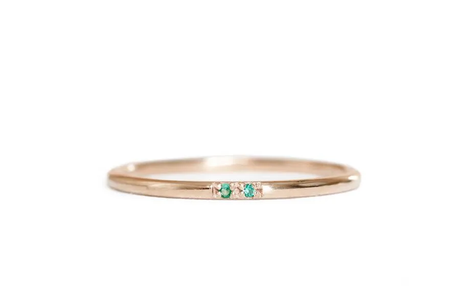 Slim Stacking Emerald Ring