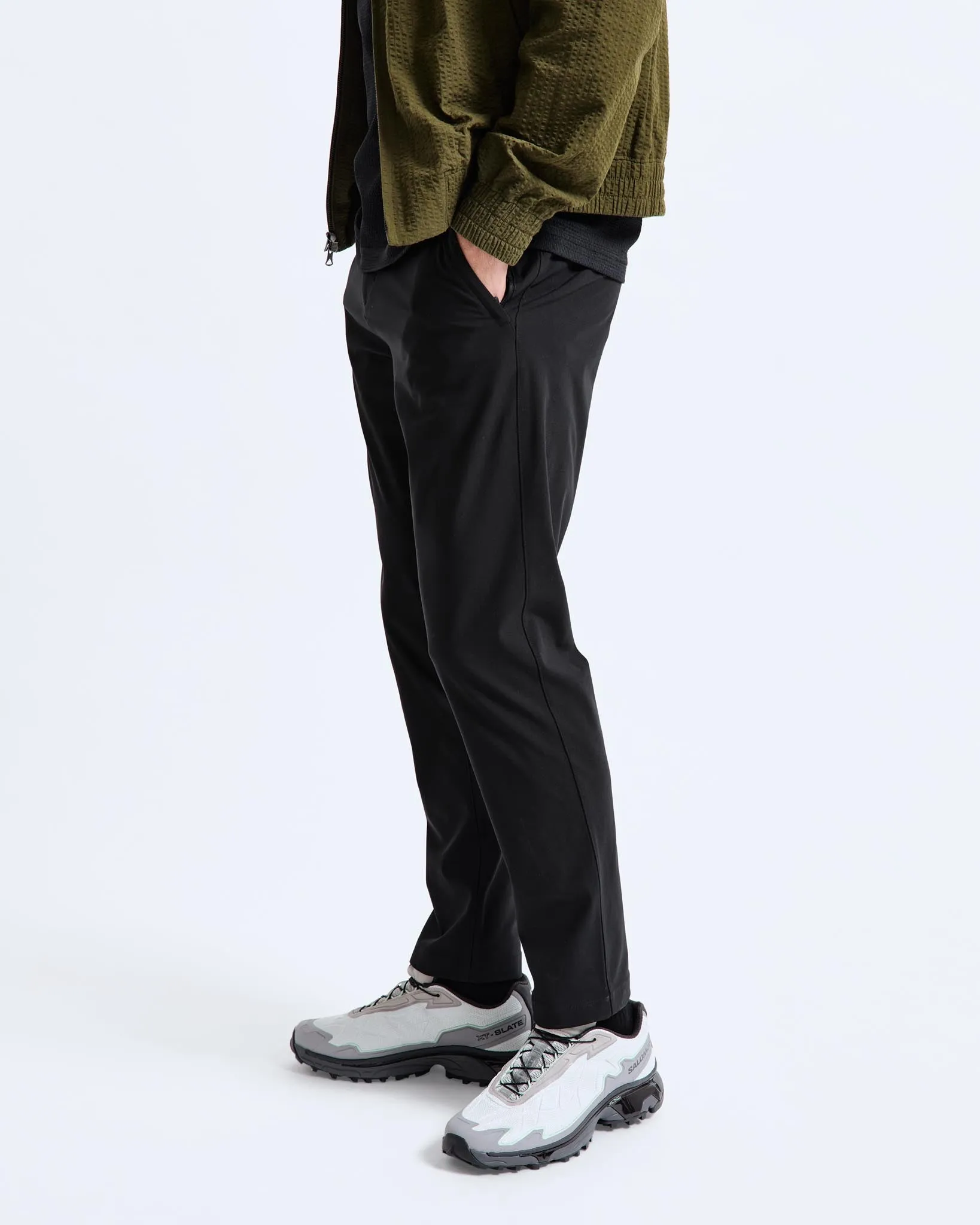 Stretch Warp Knit Slim Coach's Pant