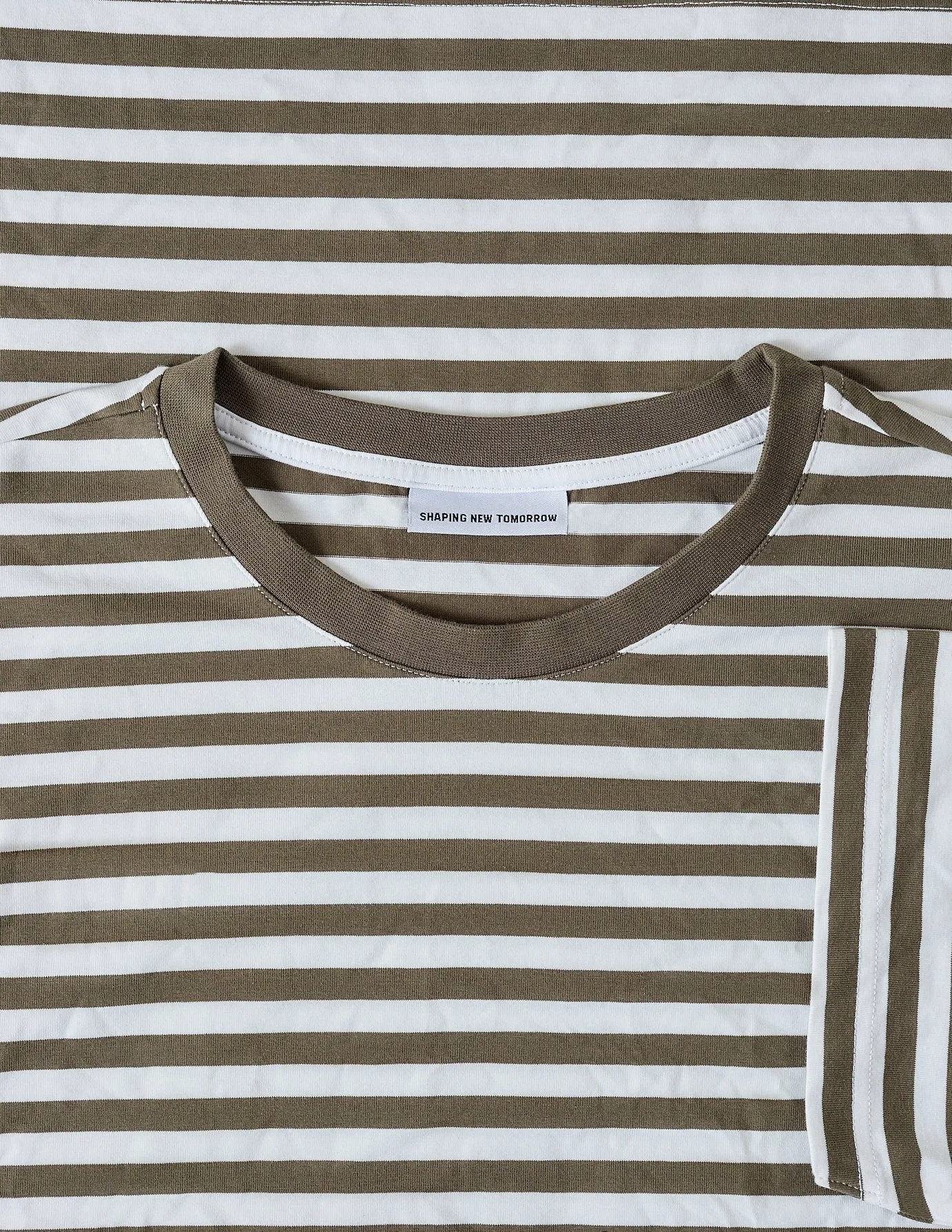 Striped Supima T-Shirt Box Fit Urban Green