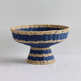 Stripey Fruit Basket - Blue/Natural