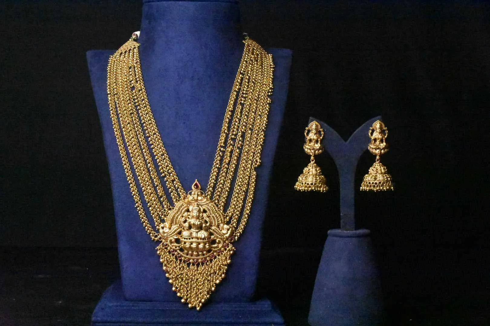 Temple Laxmi layered Necklace Set