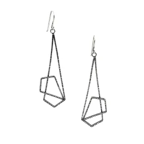 Textured Layered Polygon Earrings