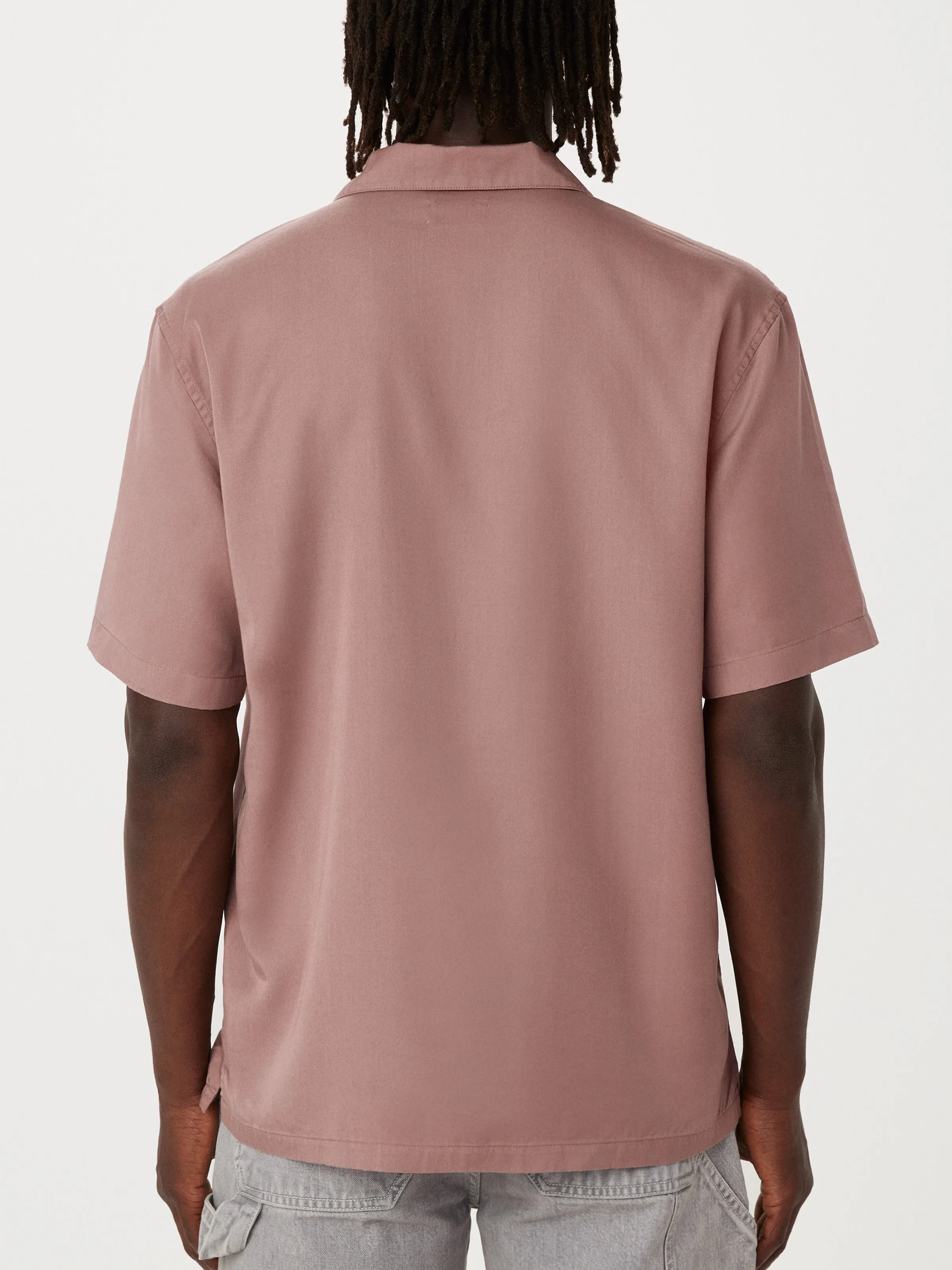 The Fluid Camp Collar Shirt in Twilight Mauve