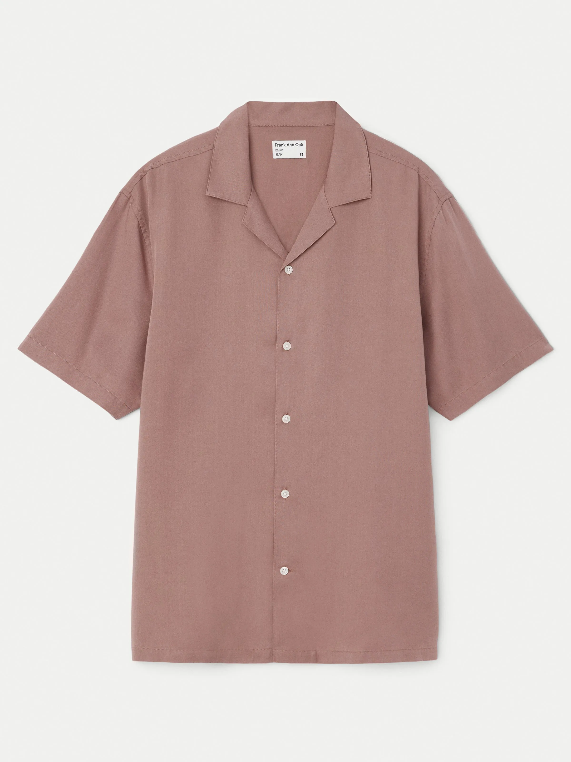 The Fluid Camp Collar Shirt in Twilight Mauve