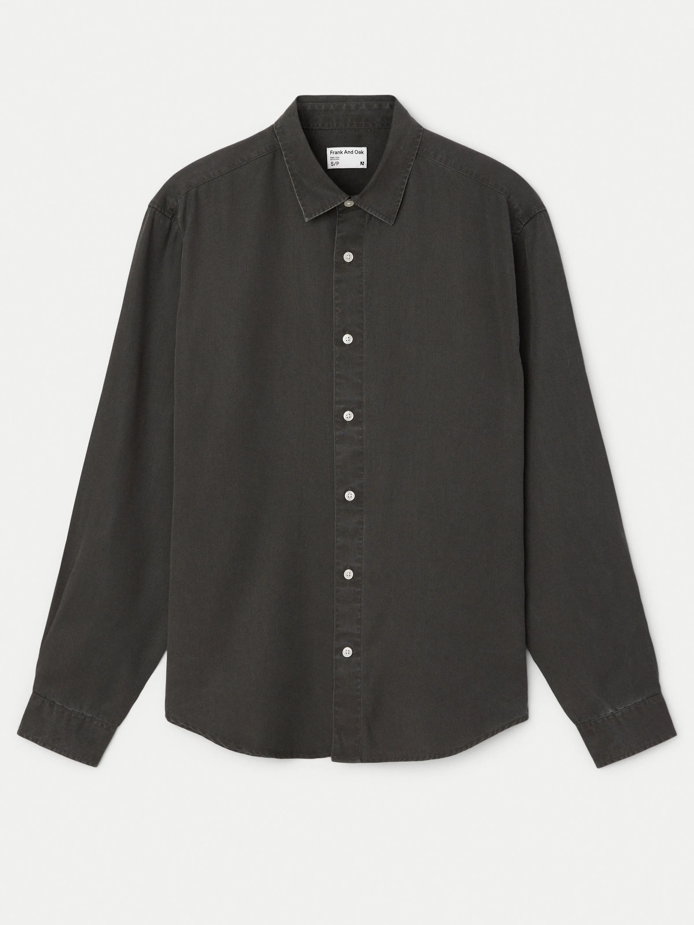 The Fluid Dress Shirt in Washed Black