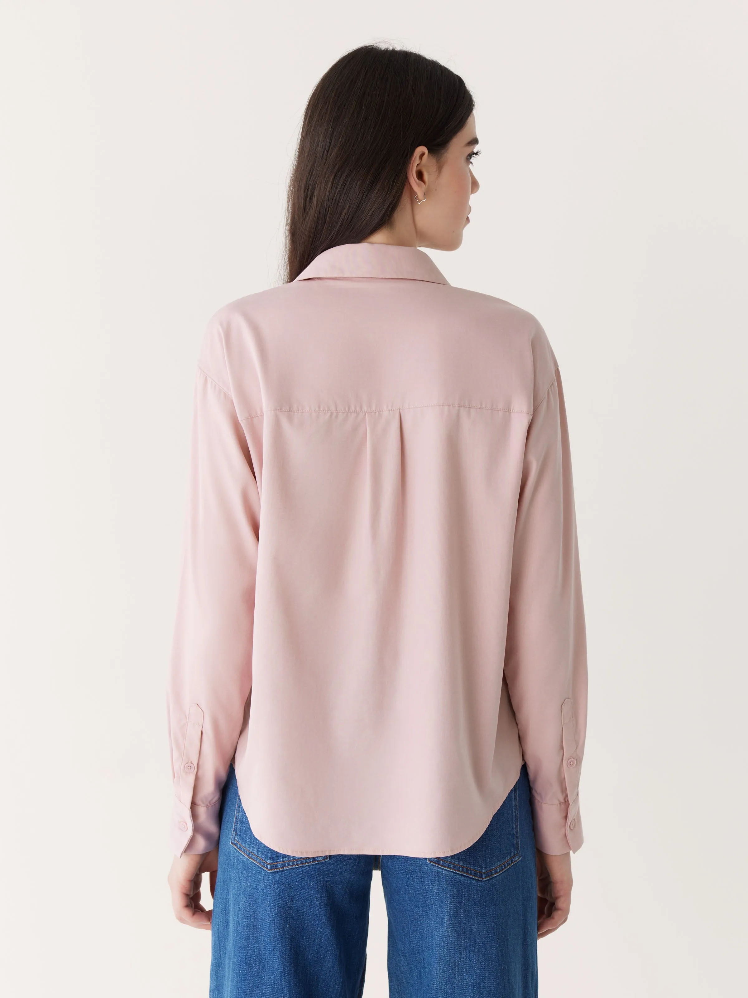 The Fluid Long Sleeve Blouse in Soft Orchid