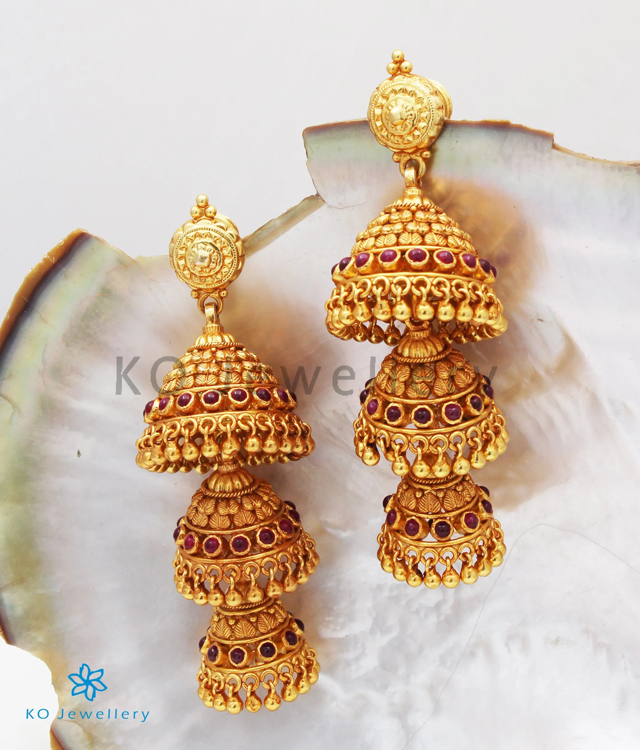 The Kalapin Silver Layered Jhumka