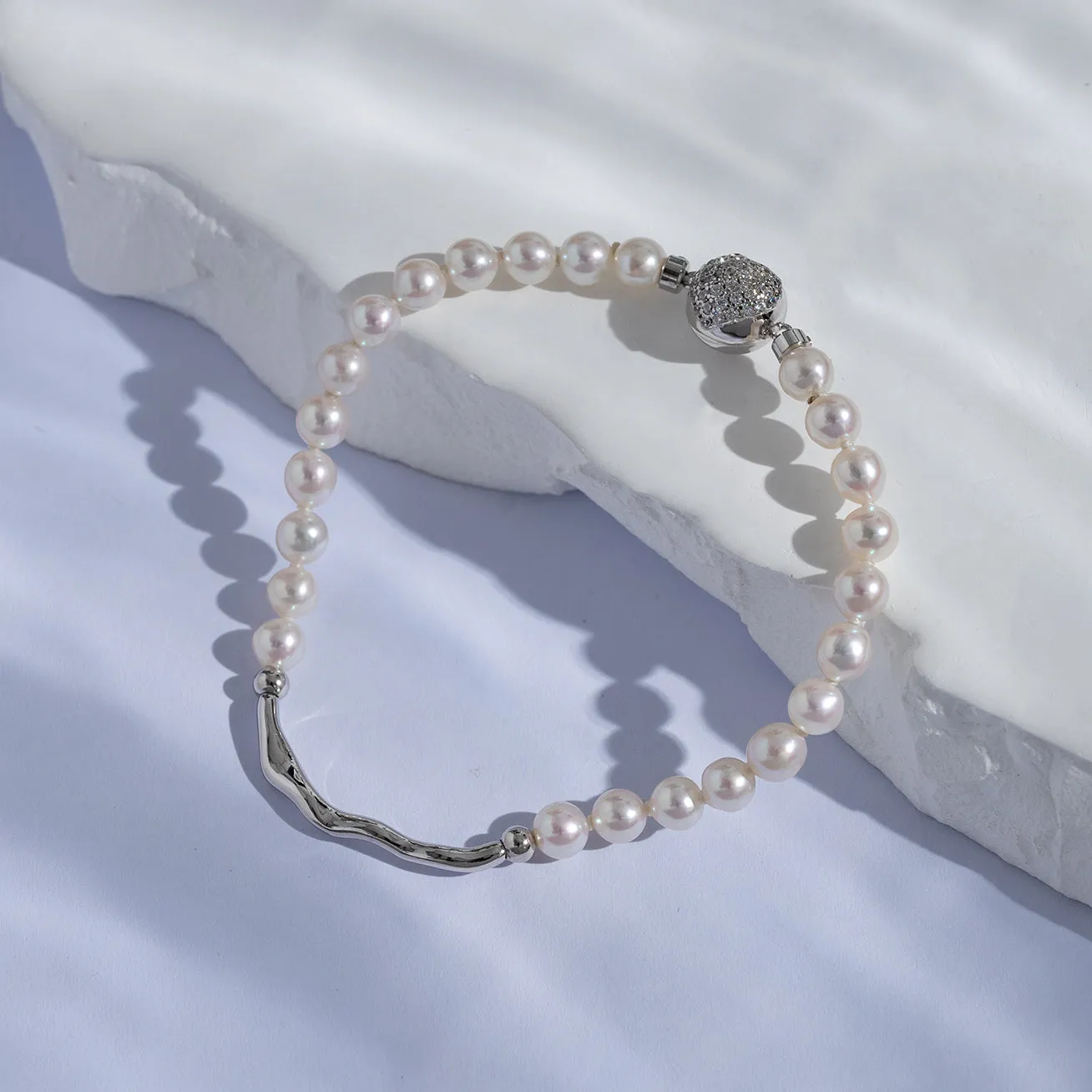 Top Grade Freshwater Pearl Bracelet WB00192 | FLUID