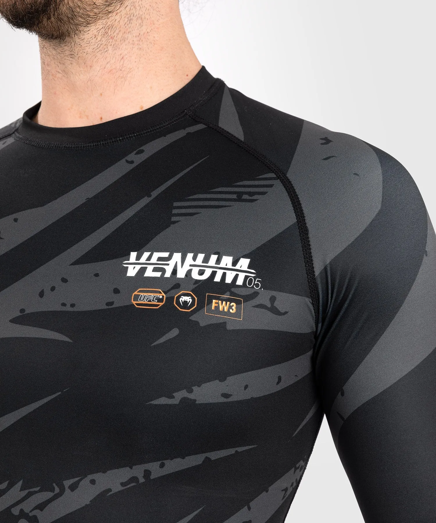 UFC Adrenaline by Venum Fight Week Performance Long Sleeve Rashguard - Urban Camo