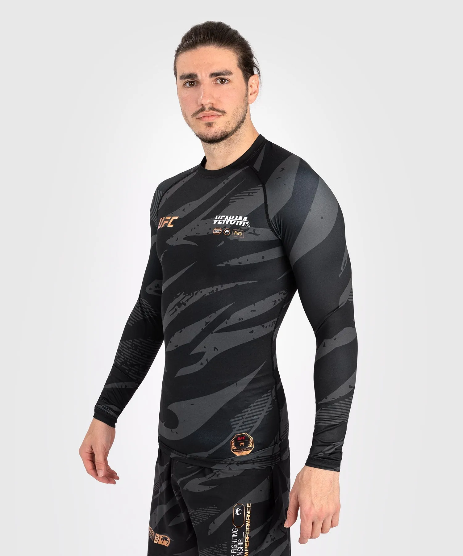 UFC Adrenaline by Venum Fight Week Performance Long Sleeve Rashguard - Urban Camo