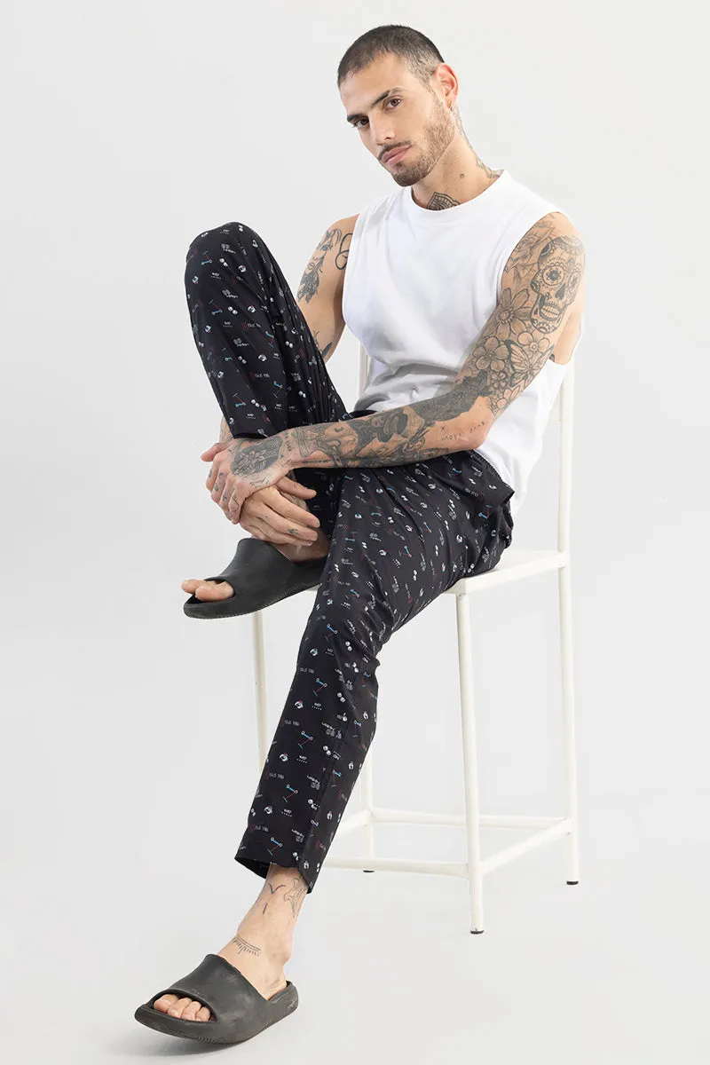 Urban Print Black Pyjama