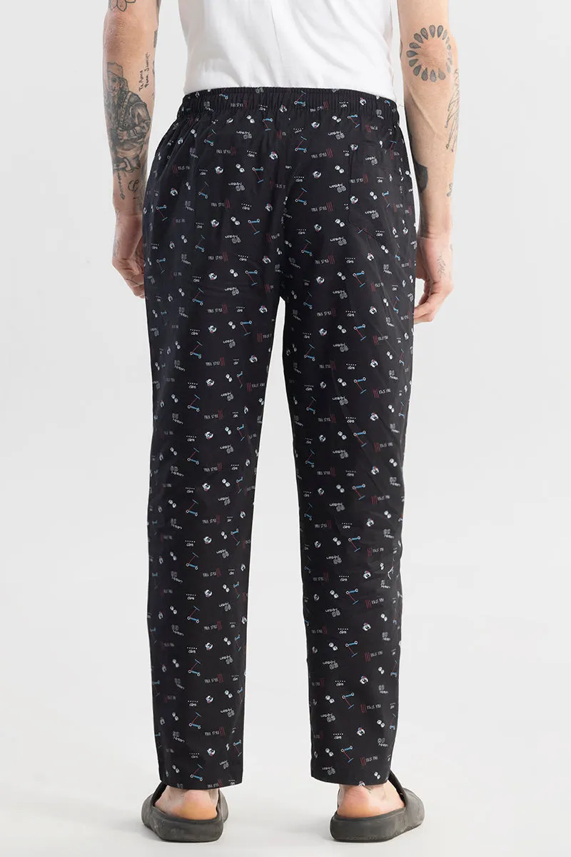 Urban Print Black Pyjama