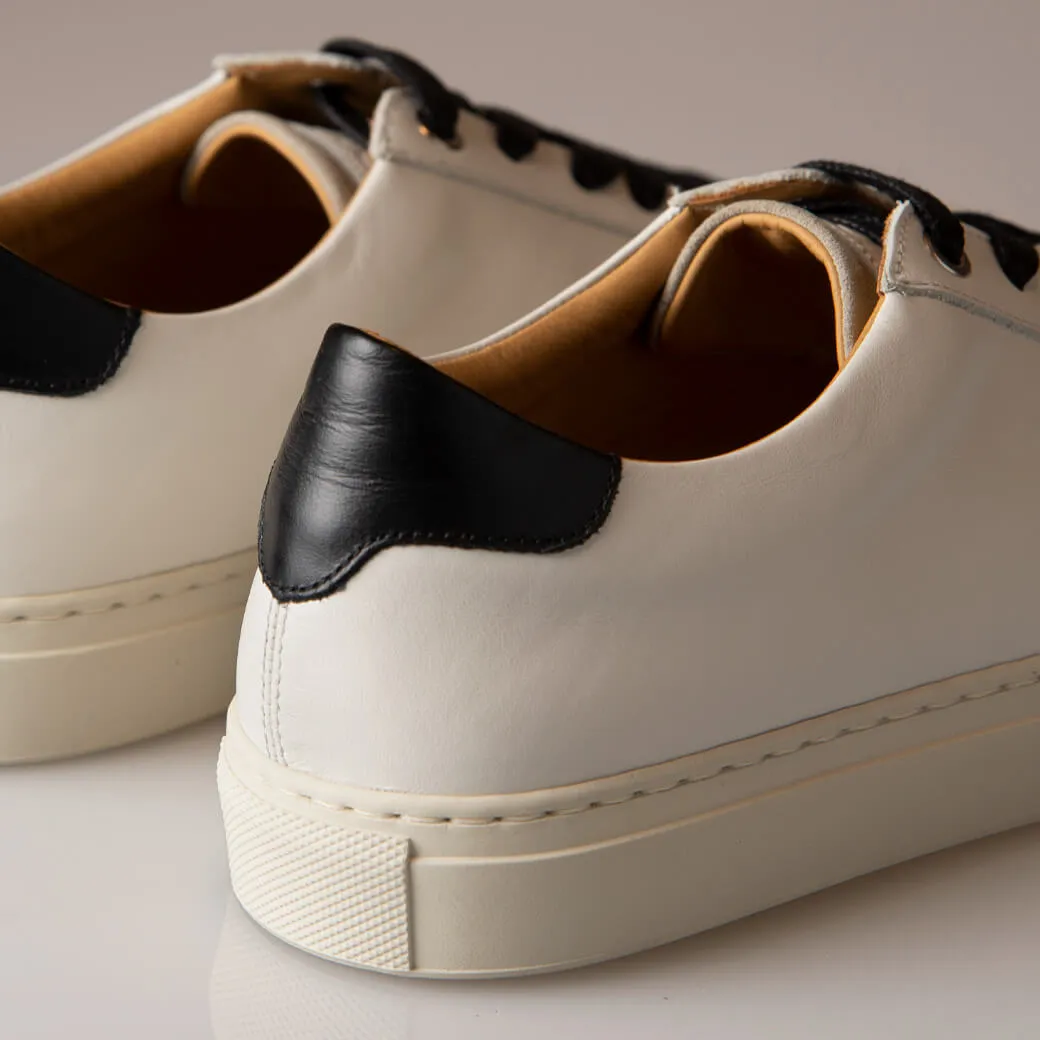 Urban White & Grey Leather Sneakers