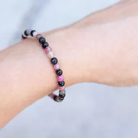 Watermelon Tourmaline Delicate Bracelet