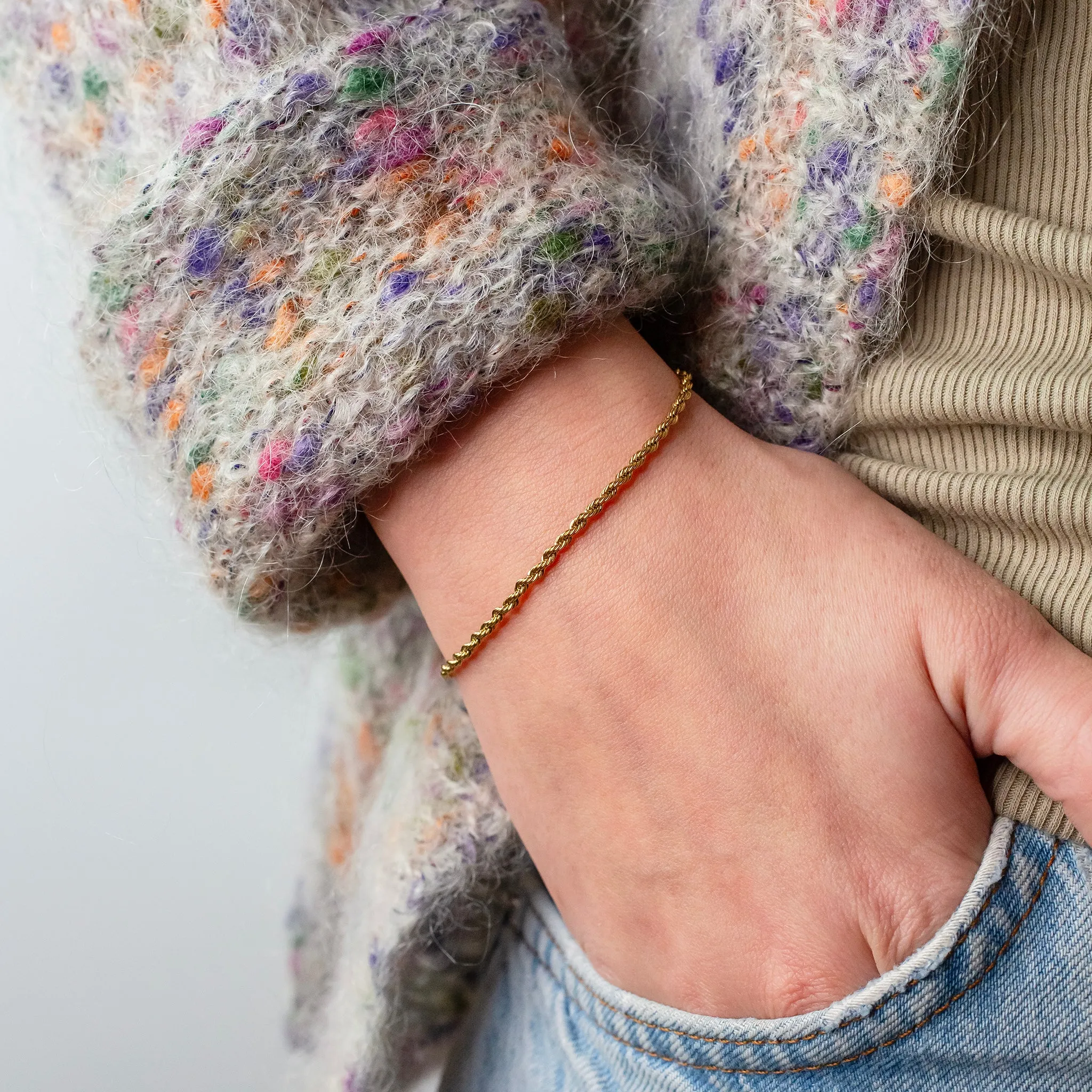 Waterproof Bianca Delicate Rope Chain Bracelet