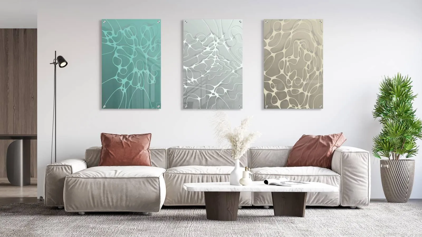 Web Pattern Set of 3 Prints Modern Wall Art Modern Artwork